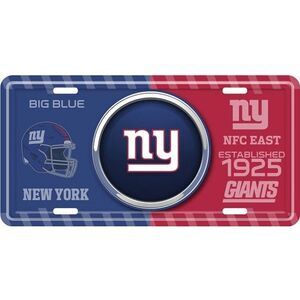 New York Giants NFL Bullseye License Plate